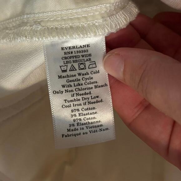 Everlane The Utility Wide-Leg Pant White Size 4R - Picture 6 of 10